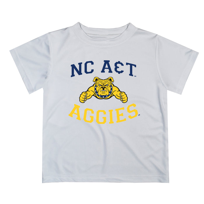 North Carolina A&T Aggies Vive La Fete Boys Game Day V1 White Short Sleeve Tee Shirt