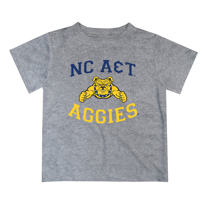 North Carolina A&T Aggies Vive La Fete Boys Game Day V1 Heather Gray Short Sleeve Tee Shirt