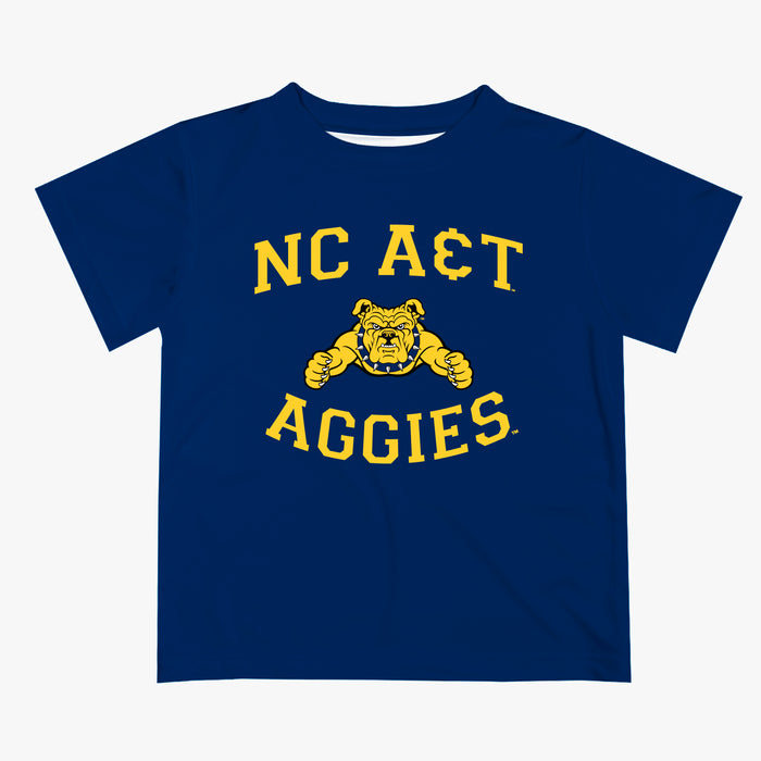 North Carolina A&T Aggies Vive La Fete Boys Game Day V1 Blue Short Sleeve Tee Shirt