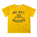 North Carolina A&T Aggies Vive La Fete Boys Game Day V1 Gold Short Sleeve Tee Shirt