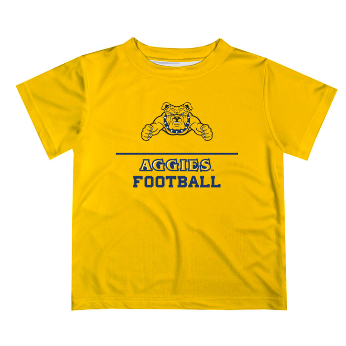 North Carolina A&T Aggies Vive La Fete Football V1 Gold Short Sleeve Tee Shirt