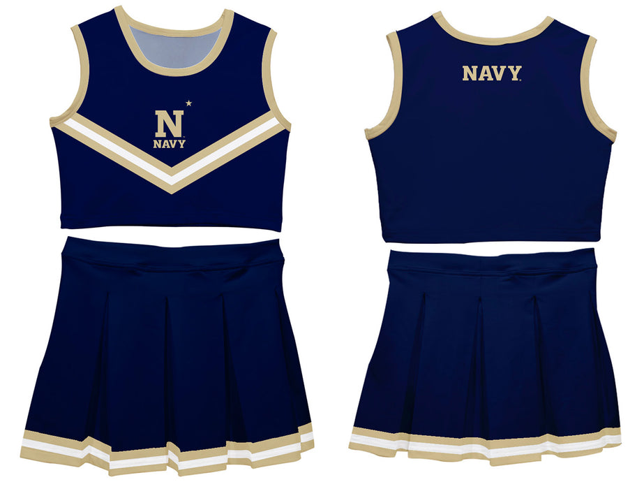 US Naval Academy Midshipmen Vive La Fete Game Day Navy Sleeveless Cheerleader Set - Vive La Fête - Online Apparel Store