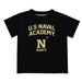US Naval Academy Midshipmen Vive La Fete Boys Game Day V2 Black Short Sleeve Tee Shirt