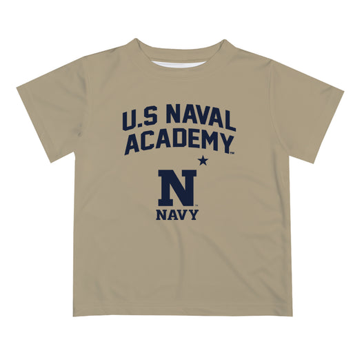 US Naval Academy Midshipmen Vive La Fete Boys Game Day V2 Gold Short Sleeve Tee Shirt