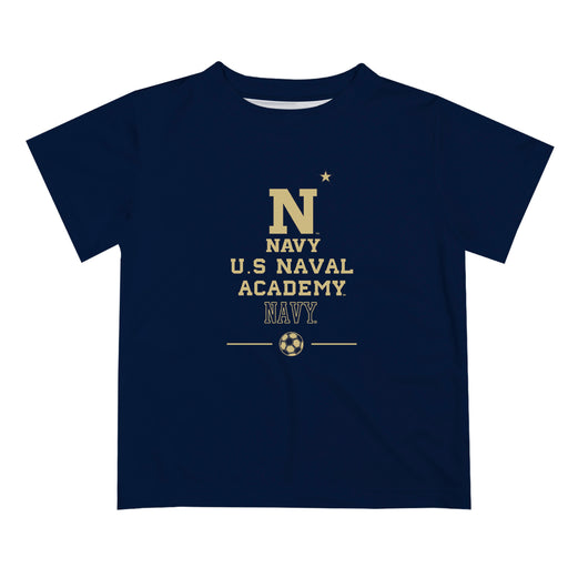 US Naval Academy Midshipmen Vive La Fete Soccer V1 Navy Short Sleeve Tee Shirt
