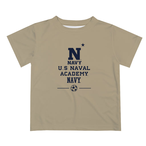 US Naval Academy Midshipmen Vive La Fete Soccer V1 Gold Short Sleeve Tee Shirt