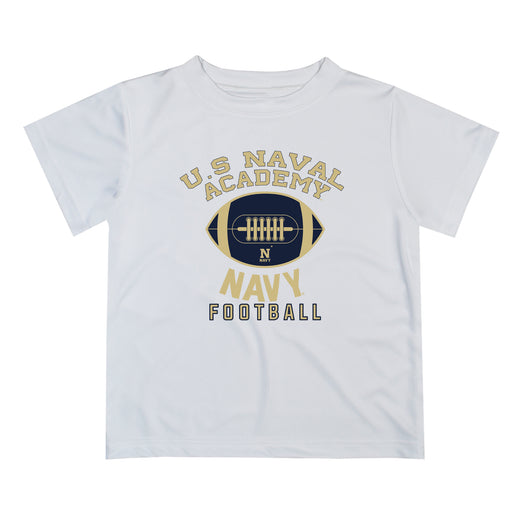 US Naval Academy Midshipmen Vive La Fete Football V2 White Short Sleeve Tee Shirt