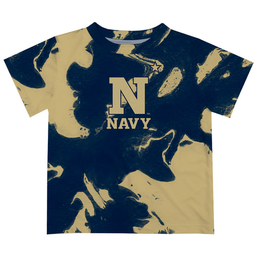 US Naval Academy Midshipmen Vive La Fete Marble Boys Game Day Navy Short Sleeve Tee