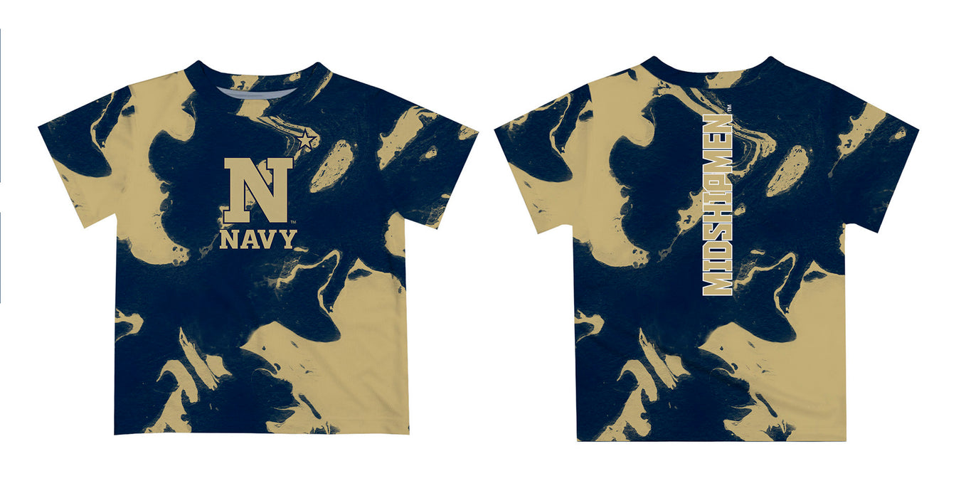 US Naval Academy Midshipmen Vive La Fete Marble Boys Game Day Navy Short Sleeve Tee - Vive La Fête - Online Apparel Store