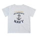 US Naval Academy Midshipmen Vive La Fete Boys Game Day V1 White Short Sleeve Tee Shirt