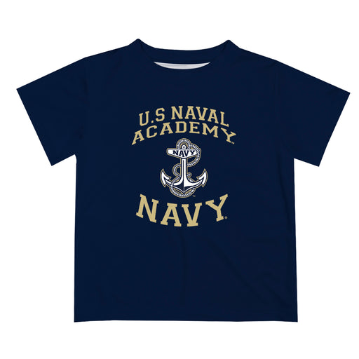 US Naval Academy Midshipmen Vive La Fete Boys Game Day V1 Navy Short Sleeve Tee Shirt