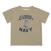 US Naval Academy Midshipmen Vive La Fete Boys Game Day V1 Gold Short Sleeve Tee Shirt