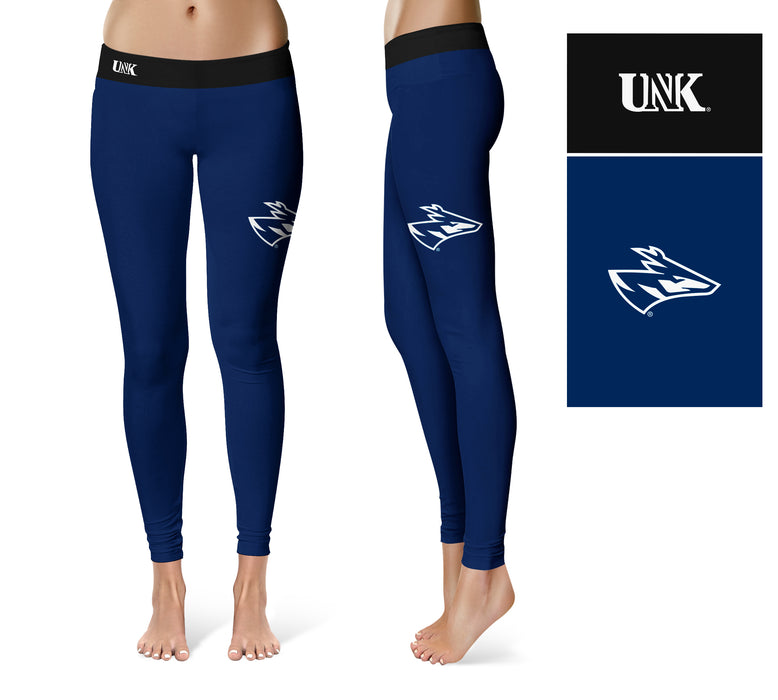 Nebraska-Kearney Lopers UNK Vive La Fete Game Day Collegiate Logo on Thigh Blue Women Yoga Leggings 2.5 Waist Tights - Vive La Fête - Online Apparel Store