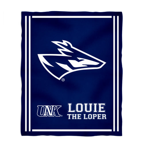 Nebraska-Kearney Lopers UNK Vive La Fete Kids Game Day Blue Plush Soft Minky Blanket 36 x 48 Mascot