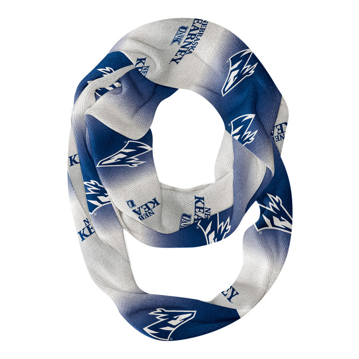Nebraska-Kearney Lopers Vive La Fete All Over Logo Game Day Collegiate Women Ultra Soft Knit Infinity Scarf