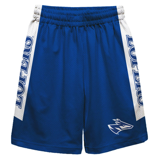 Nebraska-Kearney Lopers Vive La Fete Game Day Blue Stripes Boys Solid White Athletic Mesh Short