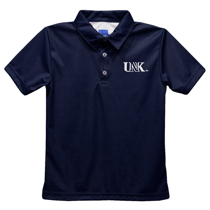 Nebraska-Kearney Lopers UNK Embroidered Navy Short Sleeve Polo Box Shirt