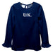 Nebraska-Kearney Lopers UNK Embroidered Navy Knit Long Sleeve Girls Blouse