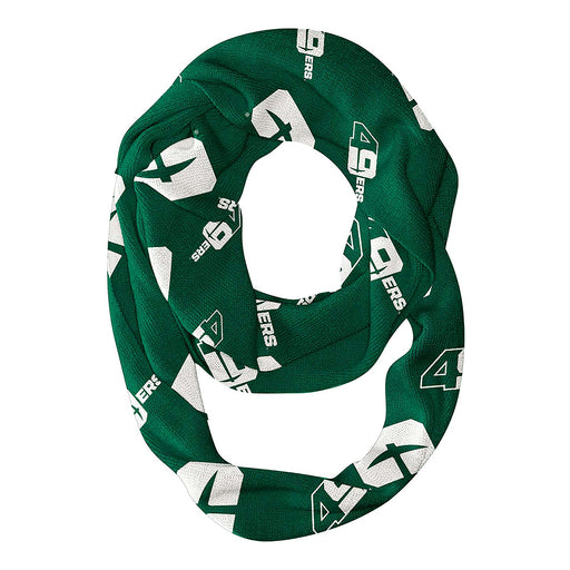 UNC Charlotte 49ers Vive La Fete Repeat Logo Game Day Collegiate Women Light Weight Ultra Soft Infinity Scarf
