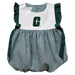UNC University of North Carolina at Charlotte 49ers Embroidered Hunter Green Gingham Short Sleeve Girls Bubble
