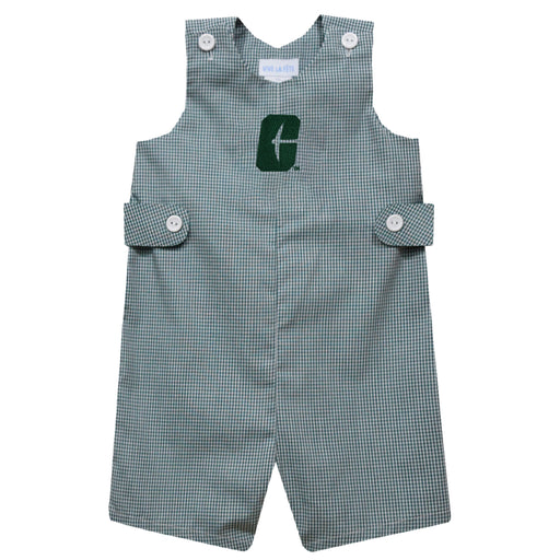 UNC University of North Carolina at Charlotte 49ers Embroidered Hunter Green Gingham Boys Jon Jon