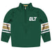 UNC Charlotte 49ers Vive La Fete Game Day Green Quarter Zip Pullover Stripes on Sleeves