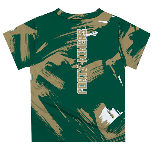 UNC University of North Carolina at Charlotte 49ers  Vive La Fete Boys Game Day Green Short Sleeve Tee Paint Brush - Vive La Fête - Online Apparel Store