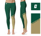 UNC Charlotte 49ers Vive La Fete Game Day Collegiate Leg Color Block Women Green Gold Yoga Leggings - Vive La Fête - Online Apparel Store
