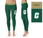 UNC Charlotte 49ers Vive La Fete Game Day Collegiate Logo on Thigh Green Women Yoga Leggings 2.5 Waist Tights - Vive La Fête - Online Apparel Store