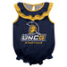 UNCG Spartans Blue Sleeveless Ruffle Onesie Logo Bodysuit by Vive La Fete