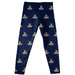 UNC Greensboro Spartans UNCG Vive La Fete Girls Game Day All Over Logo Elastic Waist Classic Play Navy Leggings Tights - Vive La Fête - Online Apparel Store