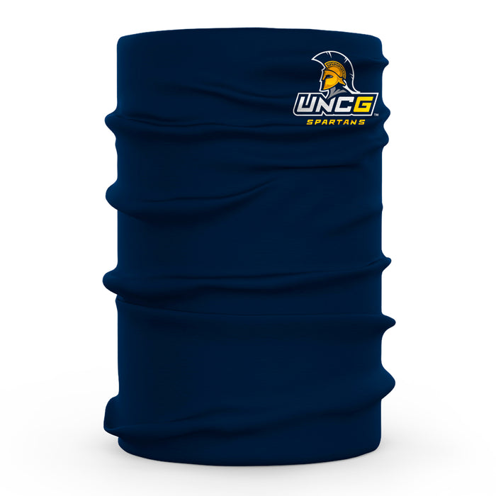 UNC Greensboro Spartans UNCG Vive La Fete Navy Game Day Collegiate Logo Face Cover Soft  Four Way Stretch Neck Gaiter - Vive La Fête - Online Apparel Store