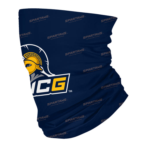 UNC Greensboro Spartans UNCG Vive La Fete All Over Logo Game Day  Collegiate Face Cover Soft 4-Way Stretch Neck Gaiter - Vive La Fête - Online Apparel Store