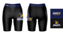 UNCG Spartans Vive La Fete Game Day Logo on Thigh and Waistband Black and Navy Women Bike Short 9 Inseam" - Vive La Fête - Online Apparel Store