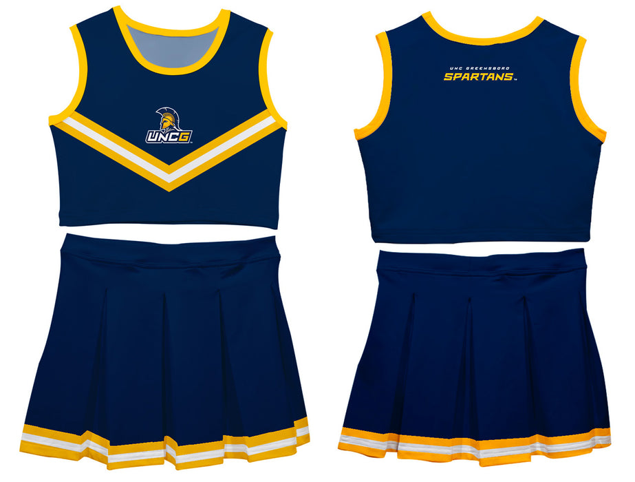 UNC Greensboro Spartans UNCG Vive La Fete Game Day Blue Sleeveless Cheerleader Set - Vive La Fête - Online Apparel Store