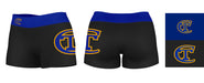 City Tech Yellow Jackets NYCCT Logo on Thigh and Waistband Black and Blue Women Yoga Booty Workout Shorts 3.75 Inseam" - Vive La Fête - Online Apparel Store