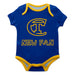 City Tech Yellow Jackets NYCCT Vive La Fete Infant Blue Short Sleeve Onesie New Fan Logo and Mascot Bodysuitt