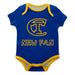City Tech Yellow Jackets NYCCT Vive La Fete Infant Blue Short Sleeve Onesie New Fan Logo and Mascot Bodysuitt