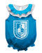 City Tech Yellow Jackets NYCCT Blue Sleeveless Ruffle Onesie Logo Bodysuit