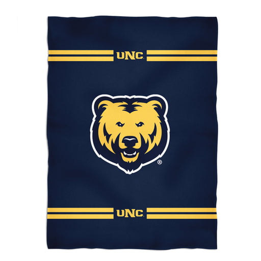 Northern Colorado Bears UNC Vive La Fete Game Day Soft Premium Fleece Navy Throw Blanket 40" x 58” Logo and Stripes - Vive La Fête - Online Apparel Store