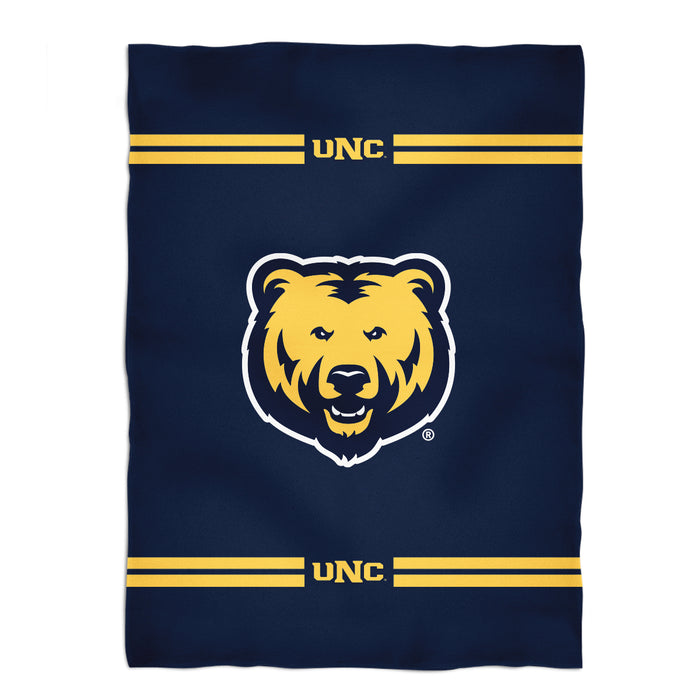 Northern Colorado Bears UNC Vive La Fete Game Day Soft Premium Fleece Navy Throw Blanket 40" x 58” Logo and Stripes - Vive La Fête - Online Apparel Store
