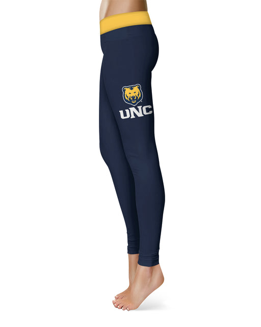 Northern Colorado Bears UNC Vive La Fete Game Day Collegiate Logo on Thigh Navy Women Yoga Leggings 2.5 Waist Tights" - Vive La Fête - Online Apparel Store