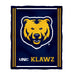 Northern Colorado Bears UNC Vive La Fete Kids Game Day Navy Plush Soft Minky Blanket 36 x 48 Mascot