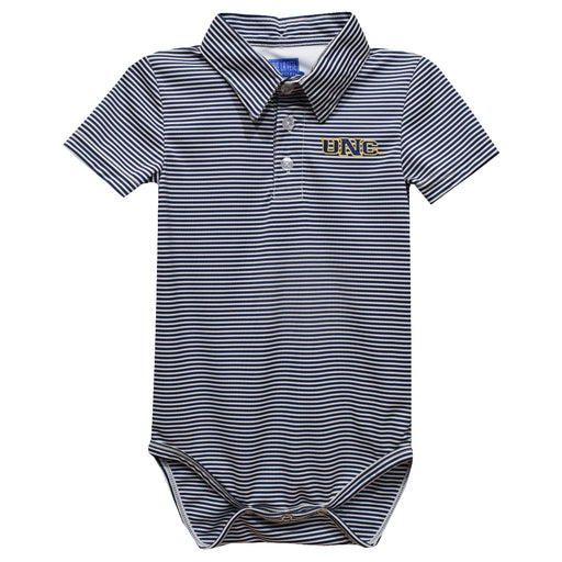 University of Northern Colorado Bears UNC Embroidered Navy Stripe Knit Polo Onesie