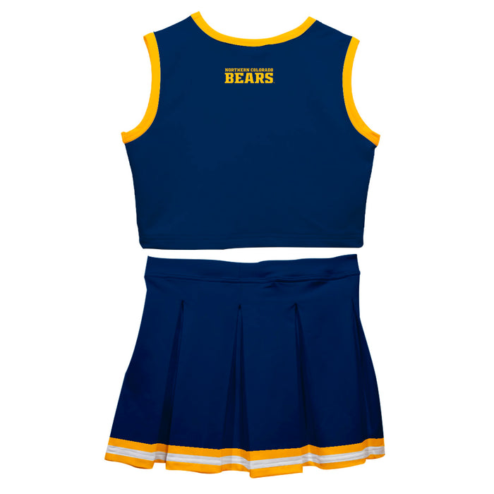 University of Northern Colorado Bears UNC Vive La Fete Game Day Blue Sleeveless Cheerleader Set - Vive La Fête - Online Apparel Store