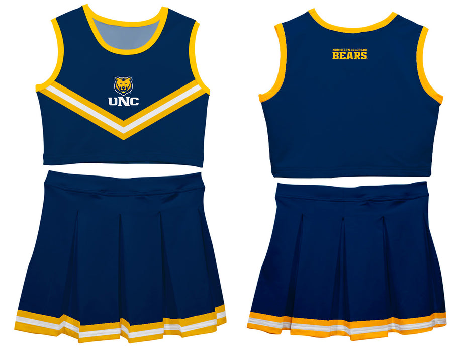University of Northern Colorado Bears UNC Vive La Fete Game Day Blue Sleeveless Cheerleader Set - Vive La Fête - Online Apparel Store