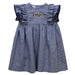 Northern Colorado Bears UNC Embroidered Navy Gingham Ruffle Dress