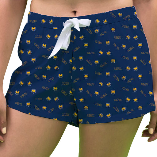 Northern Colorado Bears UNC Vive La Fete Game Day All Over Logo Women Blue Lounge Shorts