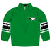 North Dakota Fighting Hawks Vive La Fete Game Day Green Quarter Zip Pullover Stripes on Sleeves - Vive La Fête - Online Apparel Store