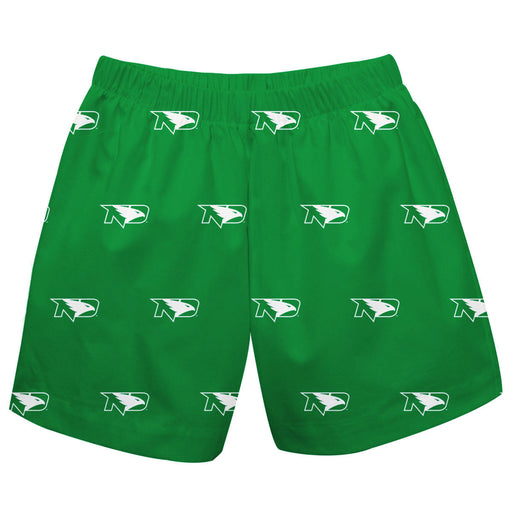 North Dakota Fighting Hawks Short Green All Over Logo - Vive La Fête - Online Apparel Store